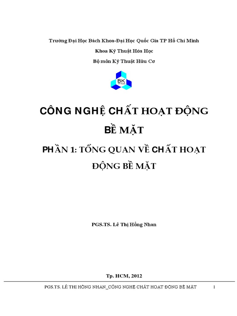 GIAO TRINH - Chat Hoat Dong Be Mat | PDF