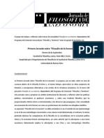 2da Circular - Filosofía de La Economía 2014