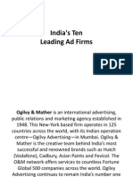 India's Ten Leading Ad Firms