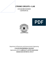 Electronic Circuits - I Lab: Ii Year Dece Iii Sem Lab Manual