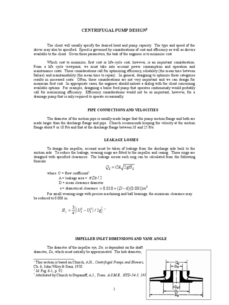Centrifugal Pump Design Manual | PDF | Pump | Sine