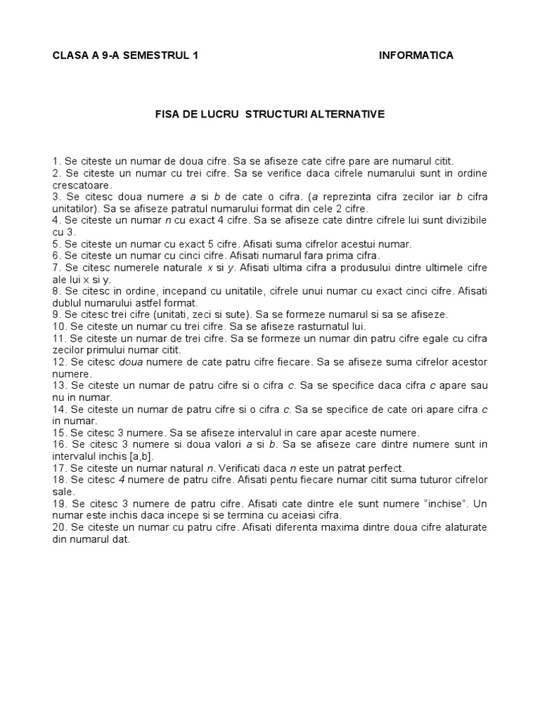 Fisa Structura Alternativa2 | PDF