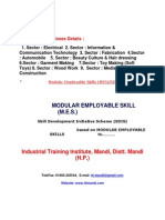 Modular Employable Skill (M.E.S.) : Industrial Training Institute, Mandi, Distt. Mandi (H.P.)