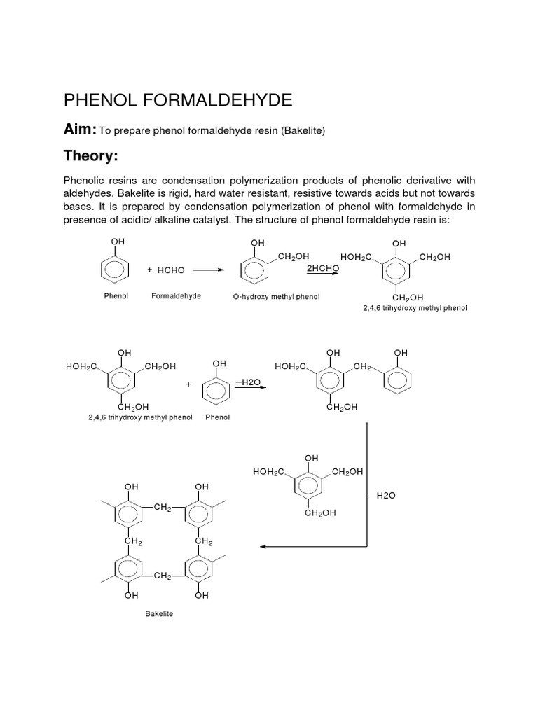 Exp 3 Phenol Formaldehyde PDF Formaldehyde Breathing