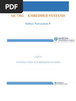 MC7302 Embedded Systems: Sathya Narayanan P