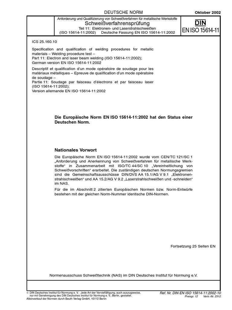 DIN EN ISO 15614-11