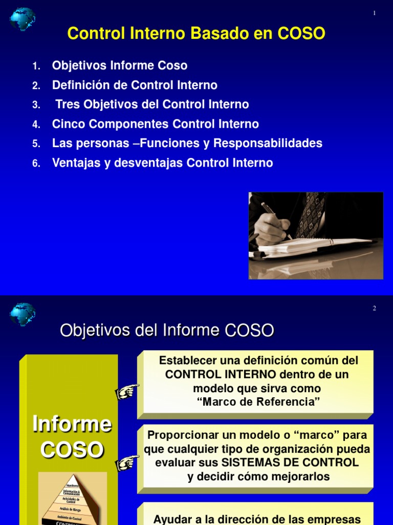 Presentación Control Interno Basado en Coso | PDF | Información ...