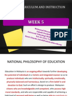 Week 5: Edu555 Curriculum and Instruction