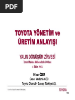 Toyota Yönetim Ve Üretim Anlayışı