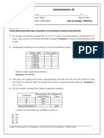 Lista de Matemática Flávio 9º Ano P I Iii Bimestre PDF