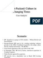 Case Analysis Hewlett-Packard: Culture in Changing Times