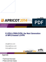 Apricot2014 - E-VPN & Pbb-Evpn The Next Generation of Mpls-Based l2vpn
