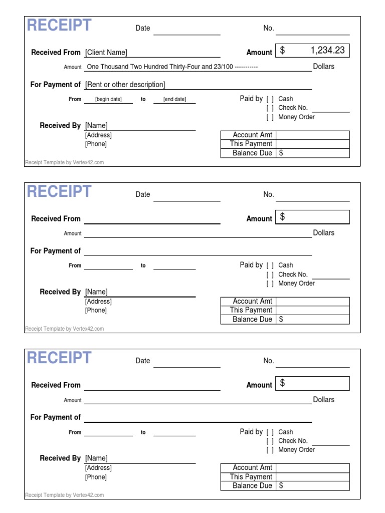 Cash Receipt | Cheque | Proprietary Software