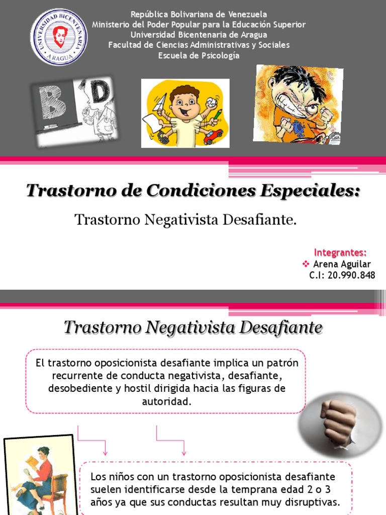 Trastorno Negativista Desafiante Adultos Comportamiento