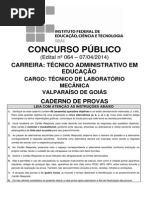Técnico de Laboratório Mecânico Valparaíso de Goiás