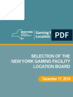 Selection of The New York Gaming Facility Location Board