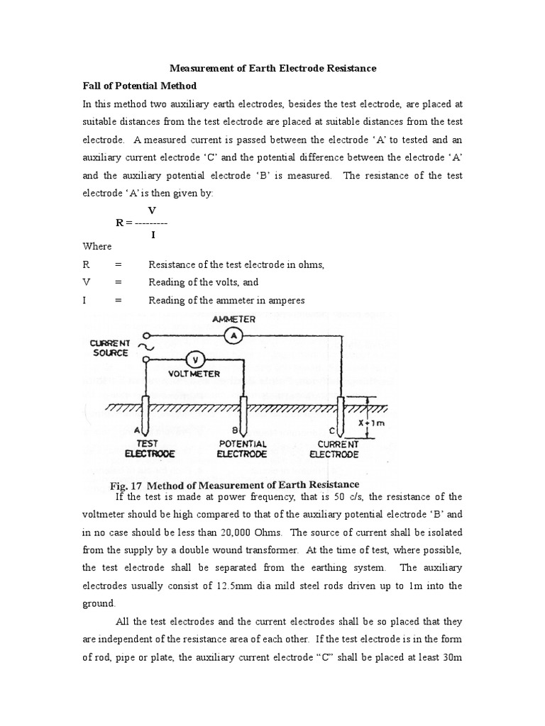A2 Earth Resistance Soil Electrical Resistivity And Conductivity