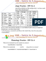 Ling 390 Phonology HW Exercises