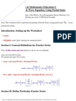 Maple in Mathematics Education i Fourier Series Wave Equat