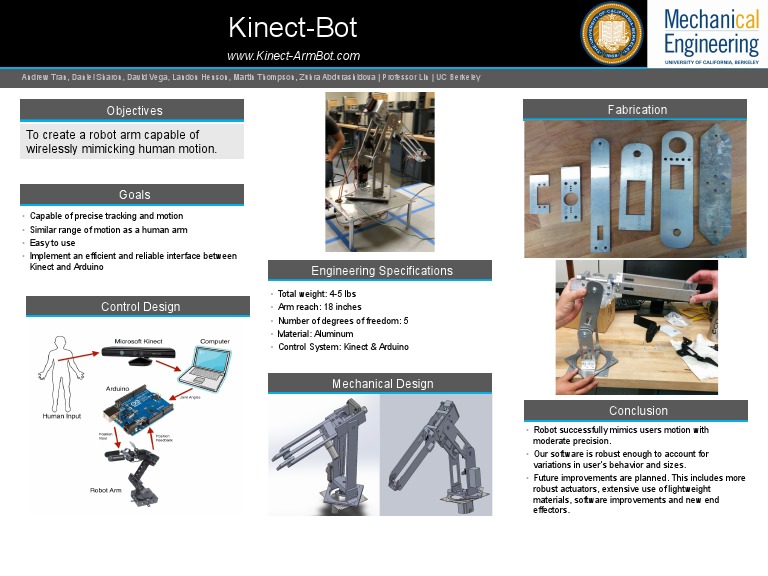 Wireless Kinect Robot Arm Design | PDF
