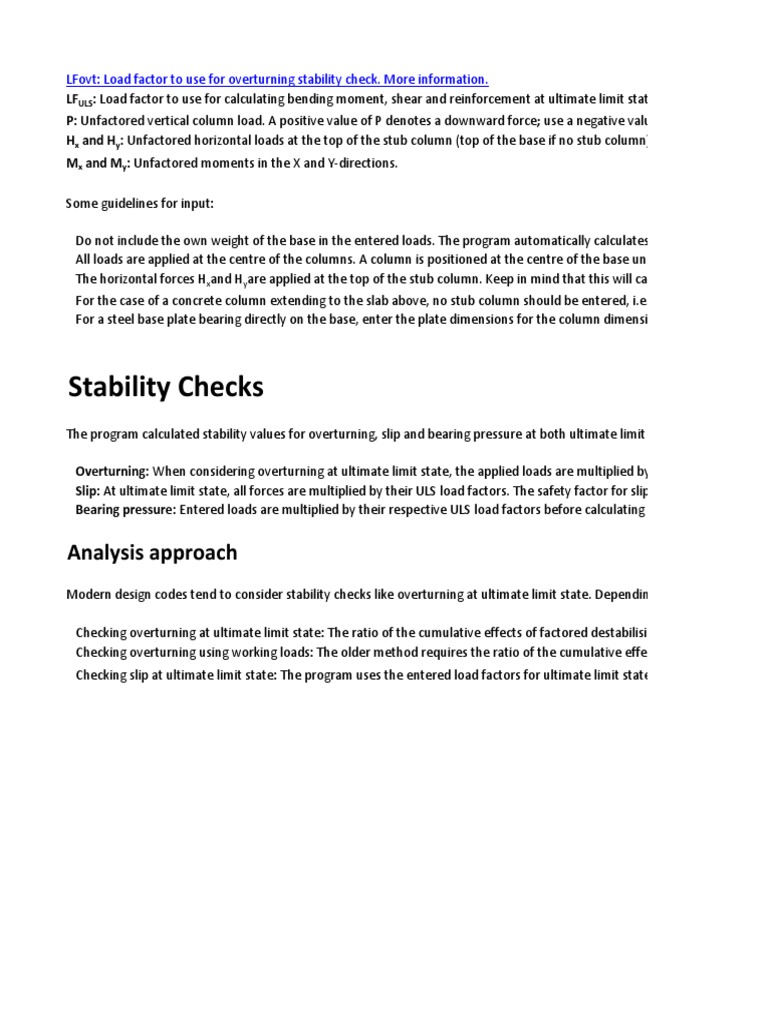 Prokon Footing | PDF | Column | Structural Load