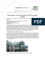 Modernization of Unit For Elimination of Vocs by Catalytic Oxidation