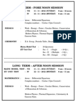 Long Term - Fore Noon Session: Mains Model Test: IIT Unit Test