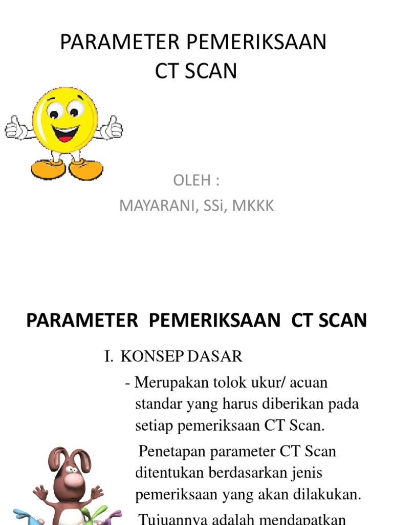Parameter Pemeriksaan CT Scan | PDF