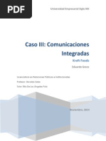 Entregable Comunicaciones Integradas - Kraft Foods (2014)