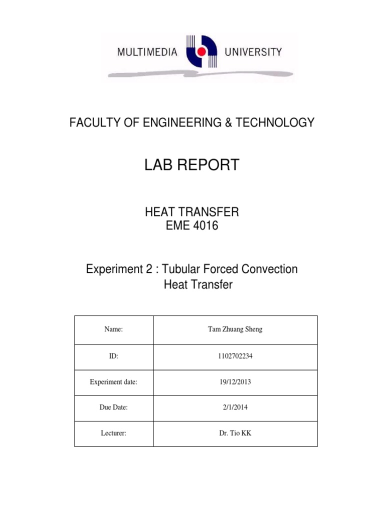 HT lab 2 Heat Transfer Heat