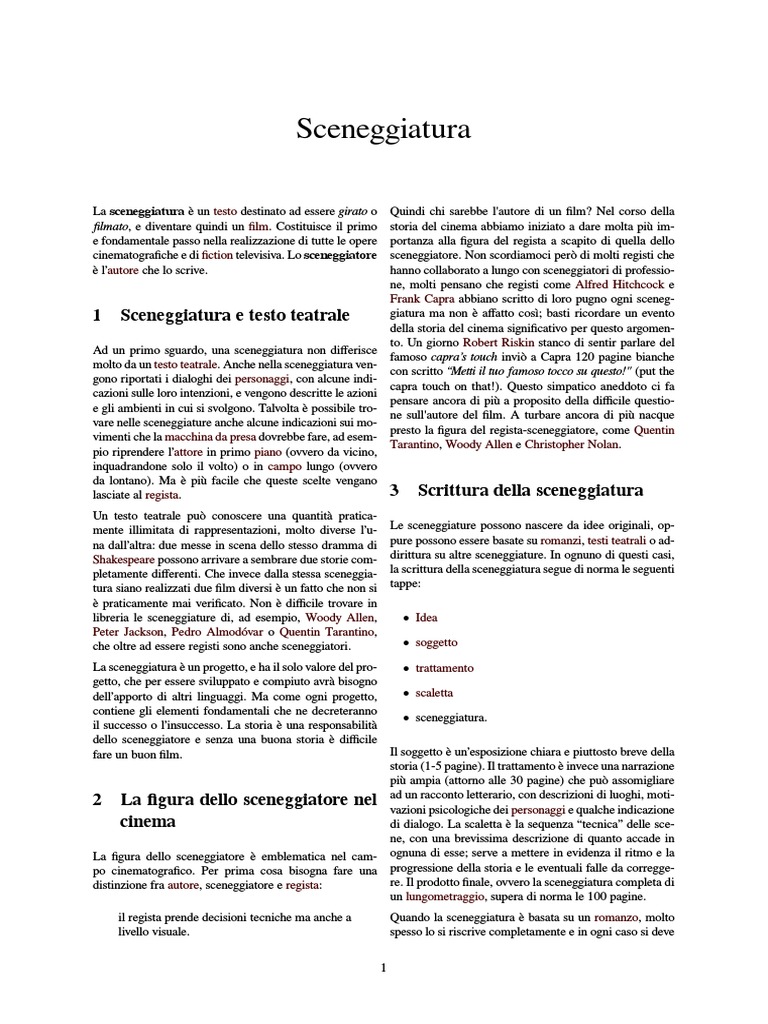 Sceneggiatura