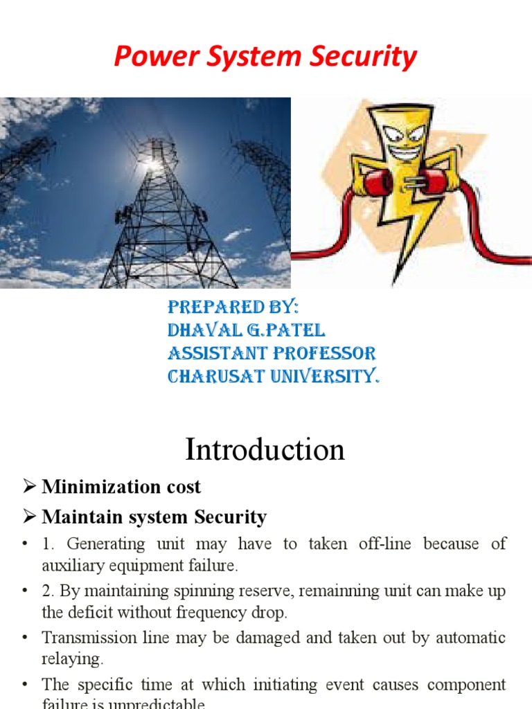 Power System Security_ppt Electric Power System Electric Power