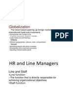 HR and Line Managers: Globalization