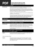 Script During The Culminating Program - Teacher Cel | PDF | Leisure