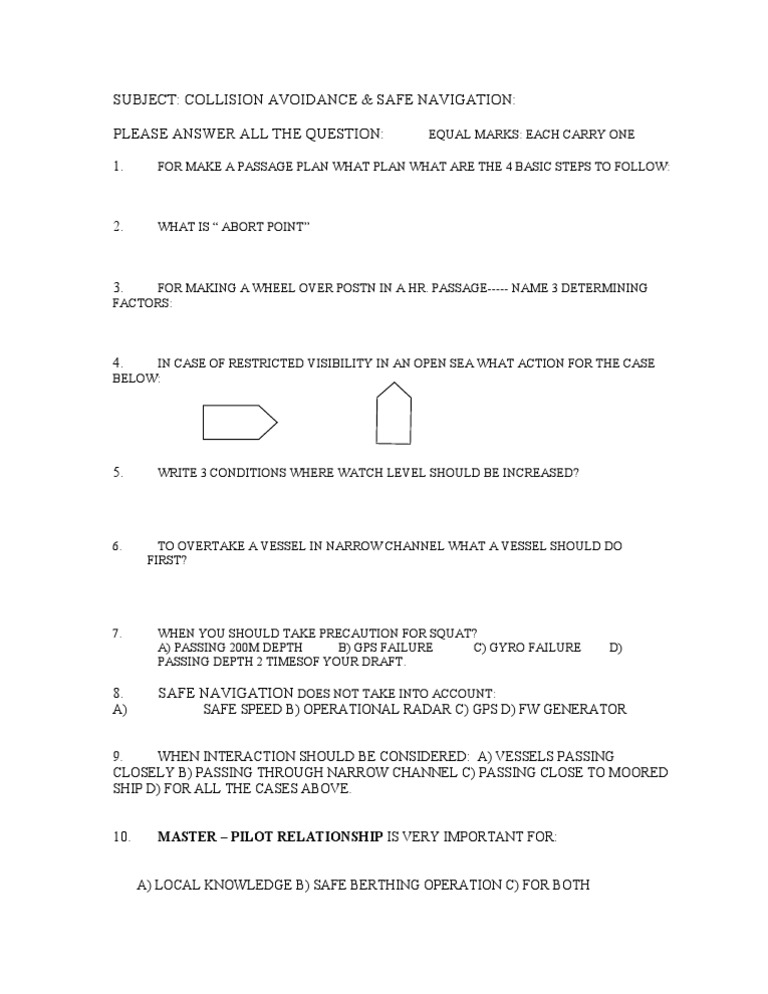 Collision Avoidance & Navigation Guide | PDF | Navigation | Shipping