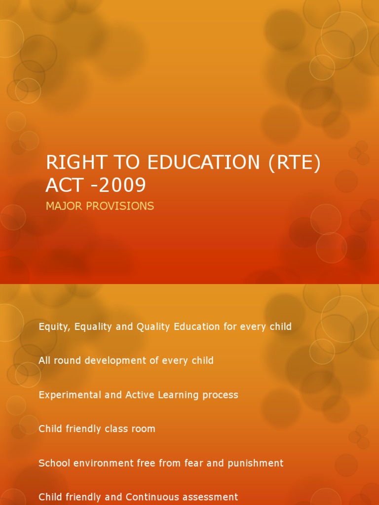 right to education act 2009 assignment pdf
