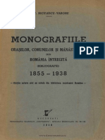 Monografiile Oraselor Comunelor si Manastirilor Din Romania Ntregit Bibliografie 1855 1938 Niculescu Varone G T 1884 1984