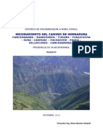 Mejoramiento Del Camino de Herradura Canchabamba - Huaripampa - Turuna - Yurajcocha