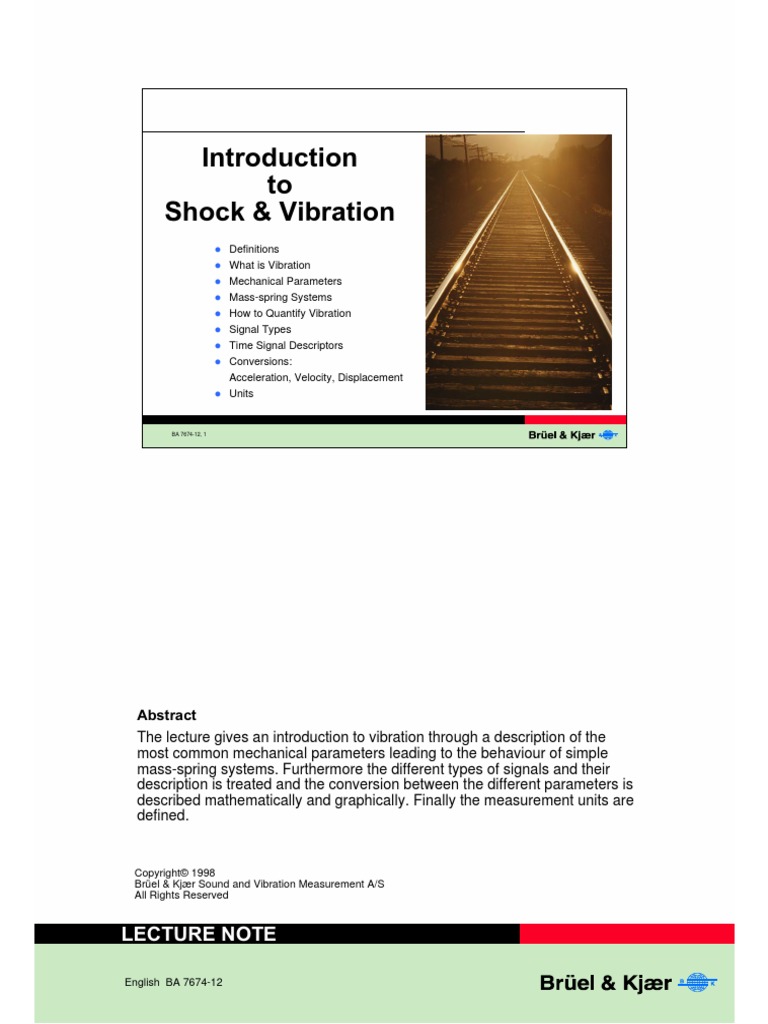 Shock and Vibration | PDF
