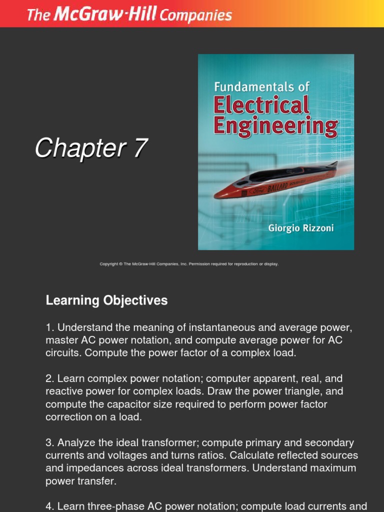 Chapter 7 Lecture PowerPoint | PDF | Ac Power | Electrical Impedance