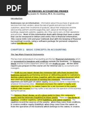 A Quickbooks Accounting Primer