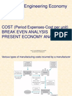 Mm 314 Engineering Economy--- 1. Cost Break Even and Present Economy Studies (1)
