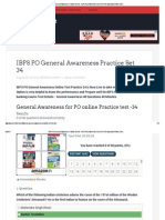 IBPS PO General Awareness Practice Set 34