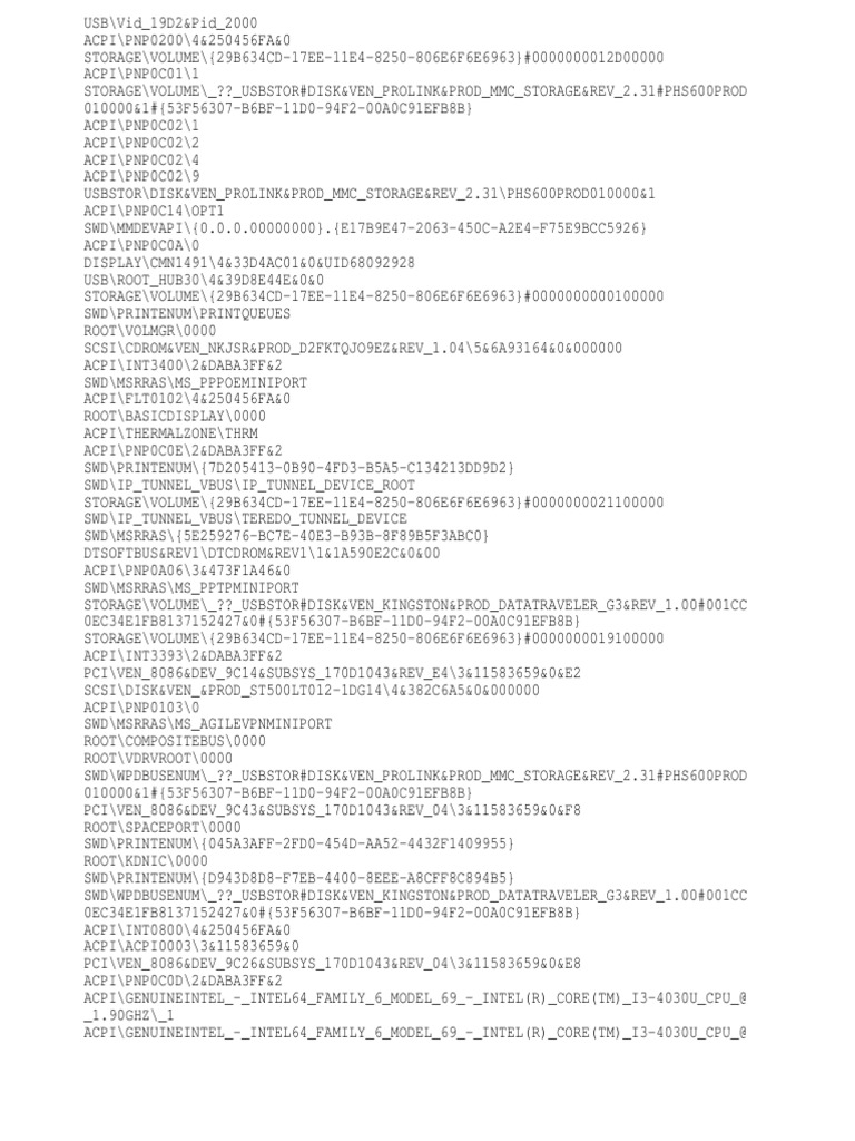 Device Hardware Identifiers | PDF | Computer Hardware | Computing