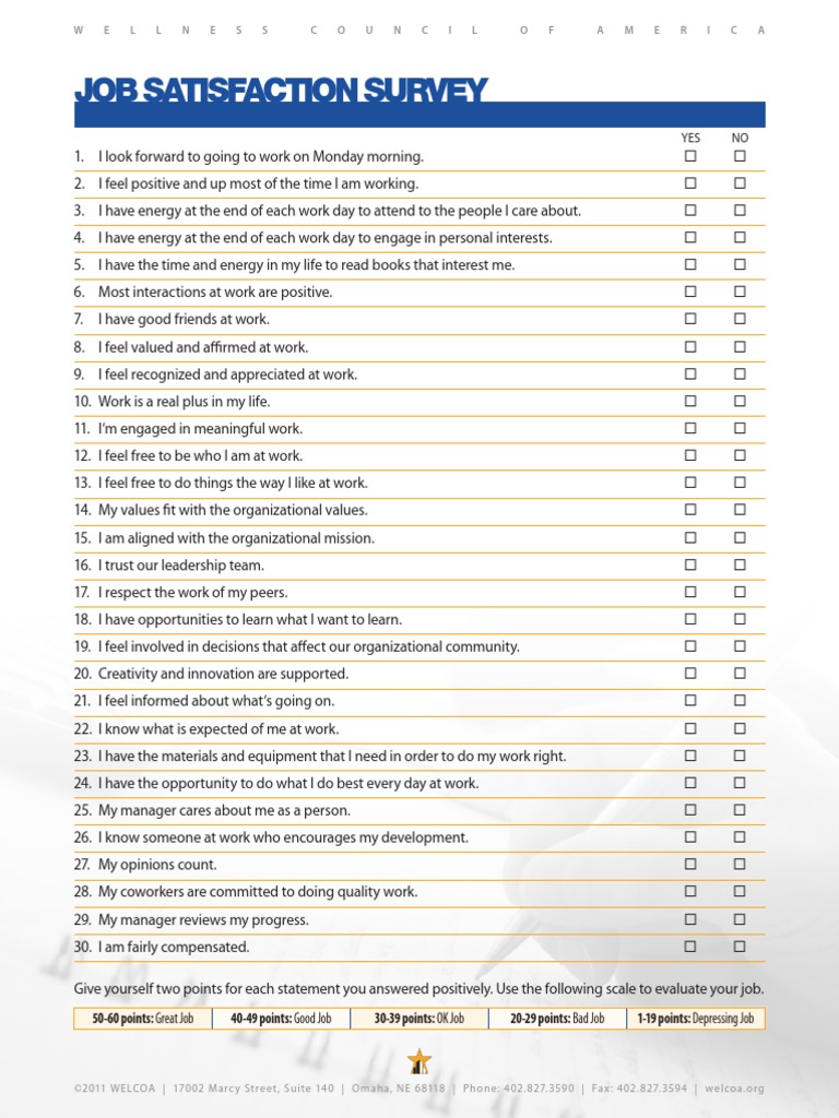 job_satisfaction_survey.pdf | Organizational Culture | Applied Psychology