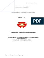 A Laboratory Manual For: Database Management System
