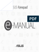 Asus FonePad 7 FE170CG Manual