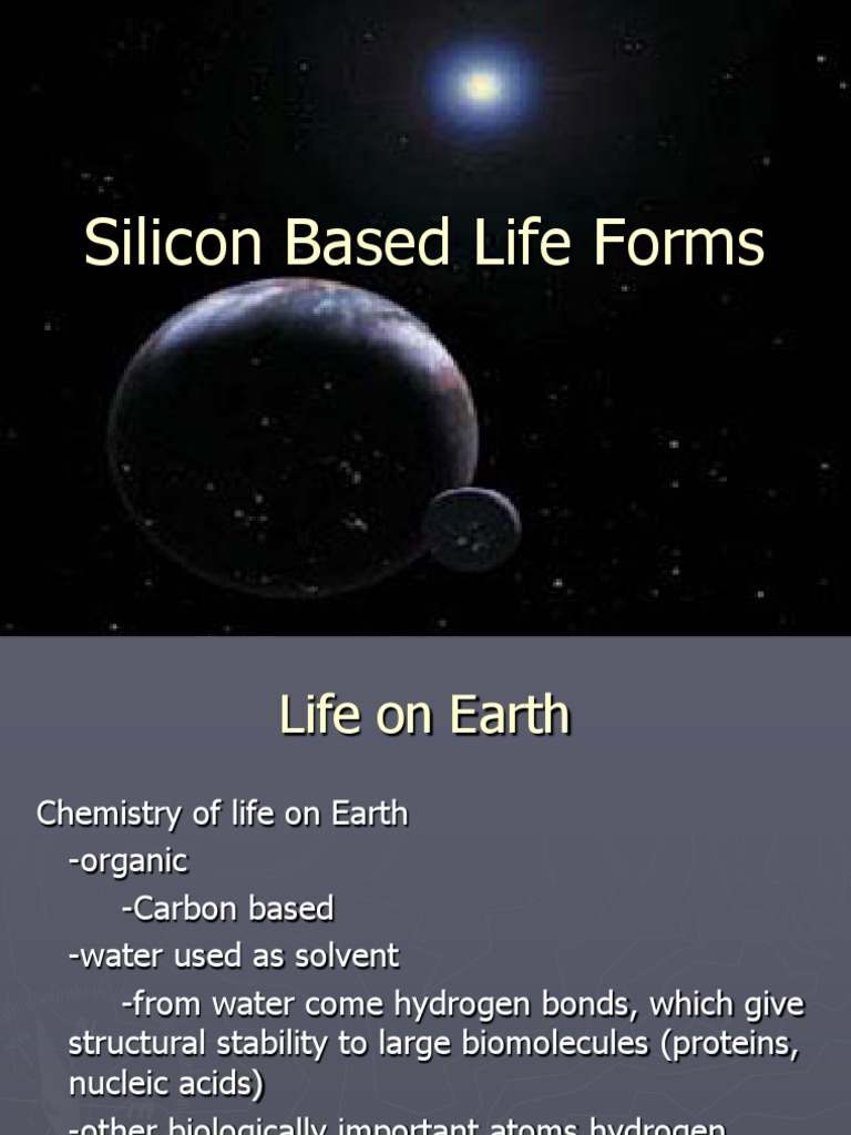 Silicon Based Life Forms PDF Silicon Carbon
