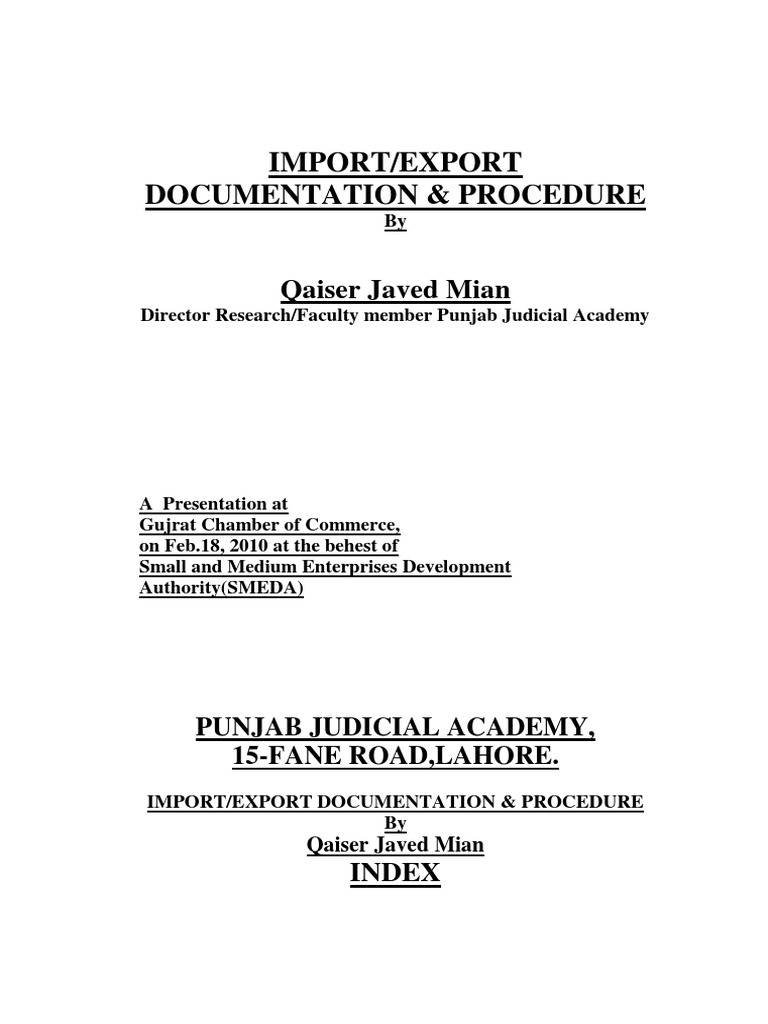 Import/Export Documentation Guide | PDF | Letter Of Credit | Invoice