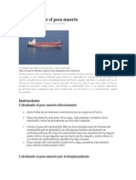 Cómo calcular el peso muerto de un barco